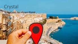  Presentation with old man - Presentation theme having closeup-of-the-hand background and a  colored foreground