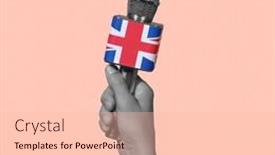  Presentation with union jack flag - Theme with closeup-of-the-hand background and a lemonade colored foreground