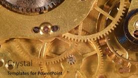  Presentation with watch gears - Theme with closeup-of-the-interlocking-gears background and a gold colored foreground