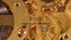  Presentation with watch gears - Colorful presentation theme enhanced with closeup-of-the-interlocking-gears backdrop and a gold colored foreground