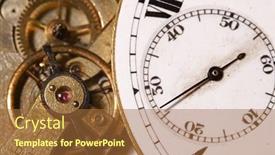  Presentation with watch gears - Presentation theme having closeup-of-the-interlocking-gears background and a red colored foreground