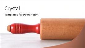  Presentation with baking - Presentation theme enhanced with closeup of the kitchen implement background and a white colored foreground