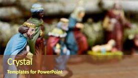  Presentation with kings - Presentation design featuring closeup of the three kings background and a tawny brown colored foreground