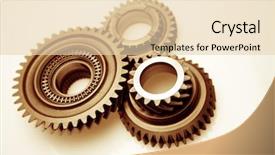  Presentation with partnership gears - Beautiful slide set featuring light blub - red retro exotic lamp 35 backdrop and a wine colored foreground.