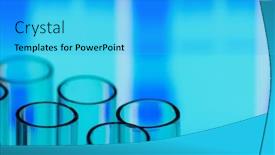  Presentation with scientific - Theme consisting of closeup of tubes with scientific or medical graph background and a cyan colored foreground