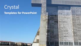  Presentation with marine corps - Cool new slide deck with closeup-of-tustin-blimp-hangar backdrop and a teal colored foreground