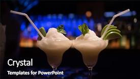  Presentation with alcohol - PPT theme with closeup of two alcohol fruit background and a black colored foreground