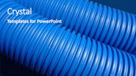 Presentation with plumbing - Presentation theme having industry corrosion protect - closeup of two blue plastic background and a cobalt blue colored foreground