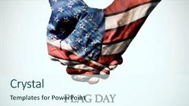  Presentation with two people holding hands - Theme enhanced with closeup of two people holding background and a sky blue colored foreground