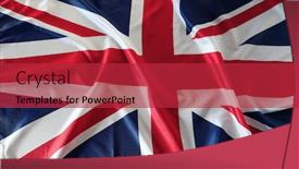  Presentation with union jack - PPT theme enhanced with closeup-of-union-jack-flag background and a red colored foreground