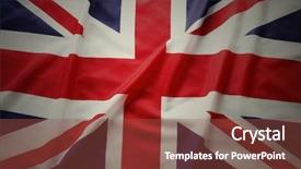  Presentation with union jack flag - Slides enhanced with closeup of union jack flag background and a tawny brown colored foreground