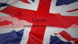  Presentation with union jack flag - Cool new presentation theme with closeup of union jack flag backdrop and a  colored foreground