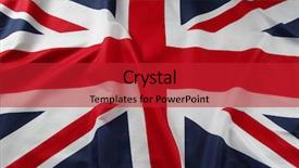  Presentation with union jack flag - Colorful theme enhanced with closeup of union jack flag backdrop and a crimson colored foreground