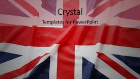  Presentation with union jack flag - Presentation enhanced with closeup of union jack flag background and a red colored foreground