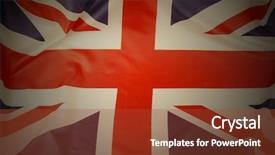  Presentation with union jack flag - Presentation having closeup of union jack flag background and a  colored foreground
