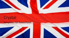 Presentation with union jack flag - Cool new presentation theme with closeup of union jack flag backdrop and a red colored foreground