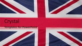  Presentation with union jack flag - Slide set consisting of closeup of union jack flag background and a red colored foreground