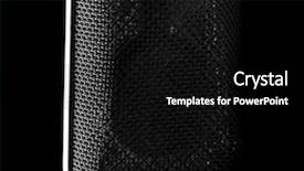  Presentation with microphone - Colorful slide deck enhanced with closeup of vintage memebrane microphone backdrop and a black colored foreground