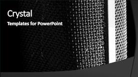  Presentation with stage - Audience pleasing slides consisting of closeup of vintage microphone backdrop and a black colored foreground