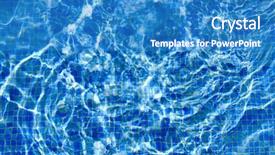  Presentation with water wave - Audience pleasing presentation theme consisting of closeup of water wave backdrop and a teal colored foreground