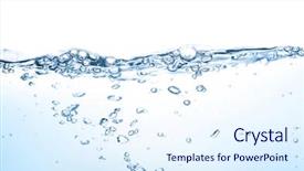  Presentation with pure water - Amazing slides having closeup of water waves isolated backdrop and a sky blue colored foreground