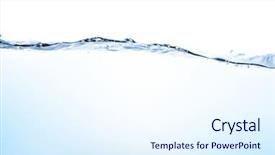  Presentation with waves - PPT theme having closeup of water waves isolated background and a sky blue colored foreground