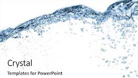  Presentation with waves - Theme having closeup of water waves isolated background and a white colored foreground