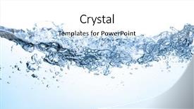  Presentation with waves - Audience pleasing presentation design consisting of closeup of water waves isolated backdrop and a white colored foreground