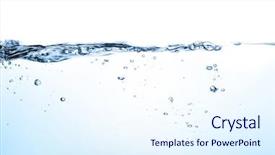  Presentation with illustration of cool water wave - Amazing slide deck having closeup of water waves isolated backdrop and a sky blue colored foreground