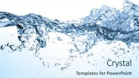  Presentation with waves - Presentation theme with closeup of water waves isolated background and a sky blue colored foreground