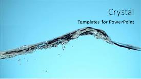  Presentation with blue waves - Slide set with closeup-of-water-waves-isolated background and a arctic colored foreground