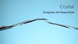  Presentation with blue waves - Audience pleasing slide set consisting of closeup-of-water-waves-isolated backdrop and a arctic colored foreground