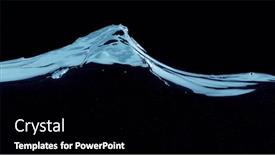  Presentation with waves - Presentation theme consisting of closeup-of-water-waves-isolated background and a black colored foreground