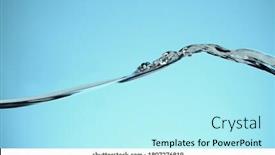  Presentation with blue waves - PPT theme consisting of closeup-of-water-waves-isolated background and a arctic colored foreground