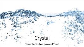  Presentation with waves - Colorful slide set enhanced with closeup of water waves isolated backdrop and a white colored foreground