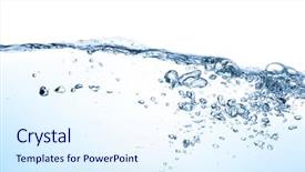  Presentation with waves - Slide deck featuring closeup of water waves isolated background and a sky blue colored foreground