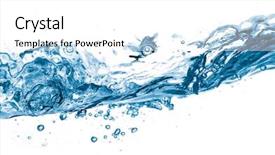  Presentation with water wave - PPT layouts featuring closeup of water waves isolated background and a white colored foreground