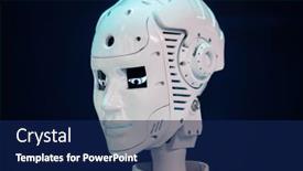  Presentation with illuminated - PPT layouts consisting of closeup-of-white-illuminated-human and a navy blue colored foreground