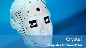  Presentation with illuminated - PPT layouts featuring closeup-of-white-illuminated-human and a teal colored foreground