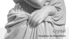  Presentation with marble - Theme featuring closeup-of-white-stone-marble background and a light gray colored foreground