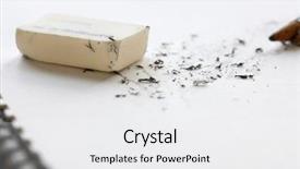  Presentation with mistakes pencil eraser pencil eraser - Colorful PPT theme enhanced with closeup of white used eraser backdrop and a white colored foreground