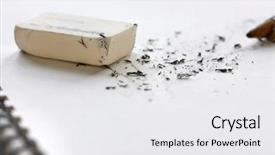  Presentation with mistakes pencil eraser pencil eraser - Audience pleasing slide set consisting of closeup of white used eraser backdrop and a white colored foreground