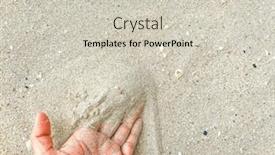  Presentation with palm beach - Presentation featuring closeup-of-woman-palm-playing background and a soft green colored foreground