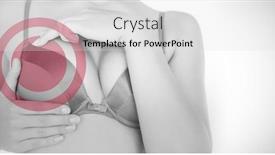  Presentation with examination - Cool new presentation theme with closeup of woman performing self breast examination against white background with vignette backdrop and a light gray colored foreground