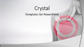  Presentation with self breast exam - Slides enhanced with closeup of woman performing self background and a  colored foreground