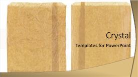  Presentation with brown paper bag - Colorful PPT layouts enhanced with closeup of wrinkly thin brown grocery paper bag blank front and back isolated on white background backdrop and a yellow colored foreground