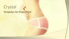  Presentation with human body stomach anatomy - Audience pleasing presentation theme consisting of hand on her stomach backdrop and a cream colored foreground