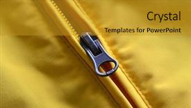  Presentation with texture - Presentation design consisting of closeup of zipper on yellow background and a gold colored foreground