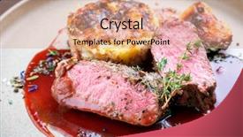  Presentation with sti - Beautiful slide set featuring closeup on a modern design backdrop and a coral colored foreground