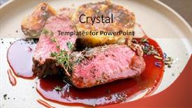  Presentation with sti - Slides having closeup on a modern design background and a coral colored foreground